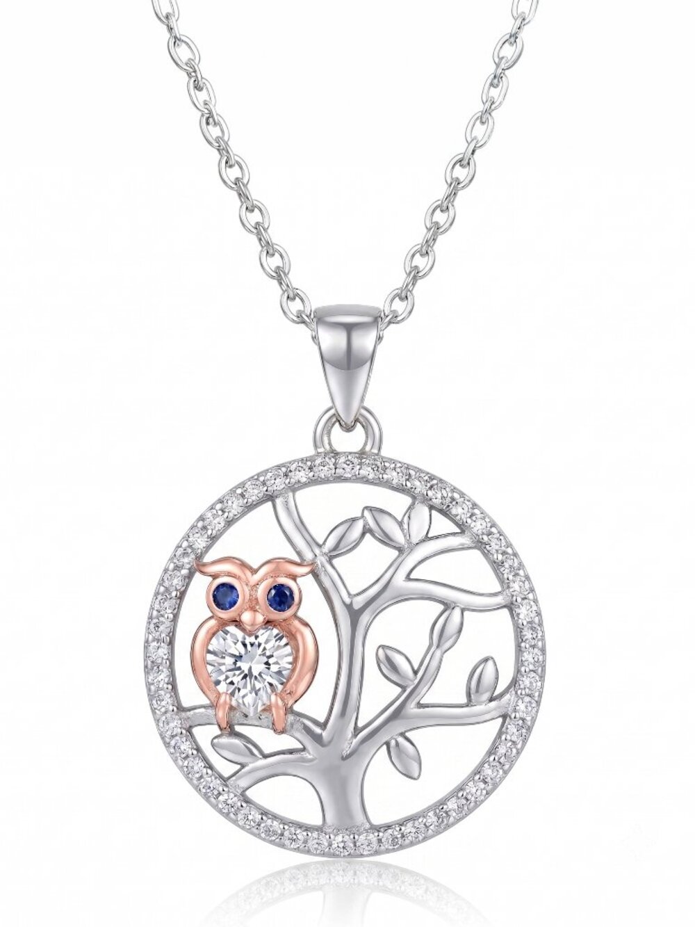 Silver Owl Necklace - 925 Sterling Silver, 2019 Charmed Aroma Owl Collection